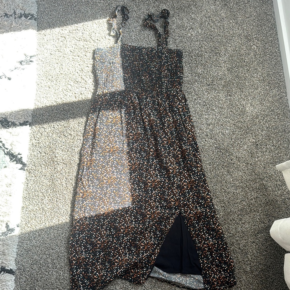 Lush Black and White Midi Dress